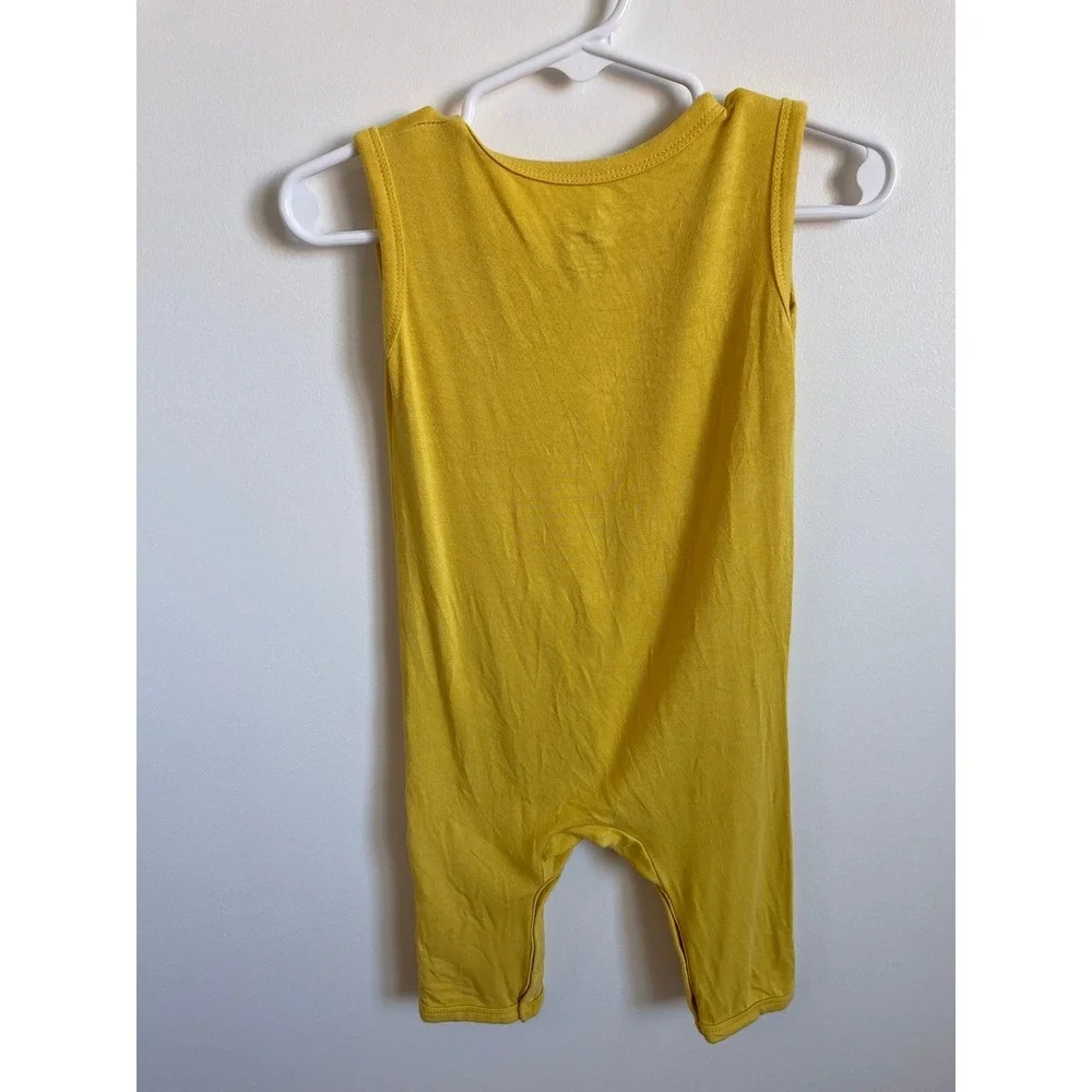 Kyte Baby Sleeveless Romper Marigold Yellow Bamboo 12-18‎ Months